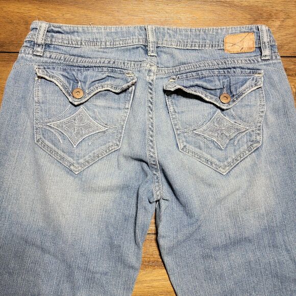 Union Bay Low Rise True Boot Light Blue Stretch Denim - Size 7 - Picture 4 of 7